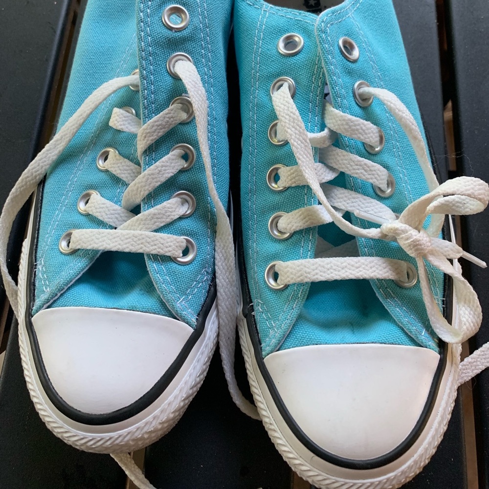 Converse Light Blue “Bleached Aqua”  Low Tops